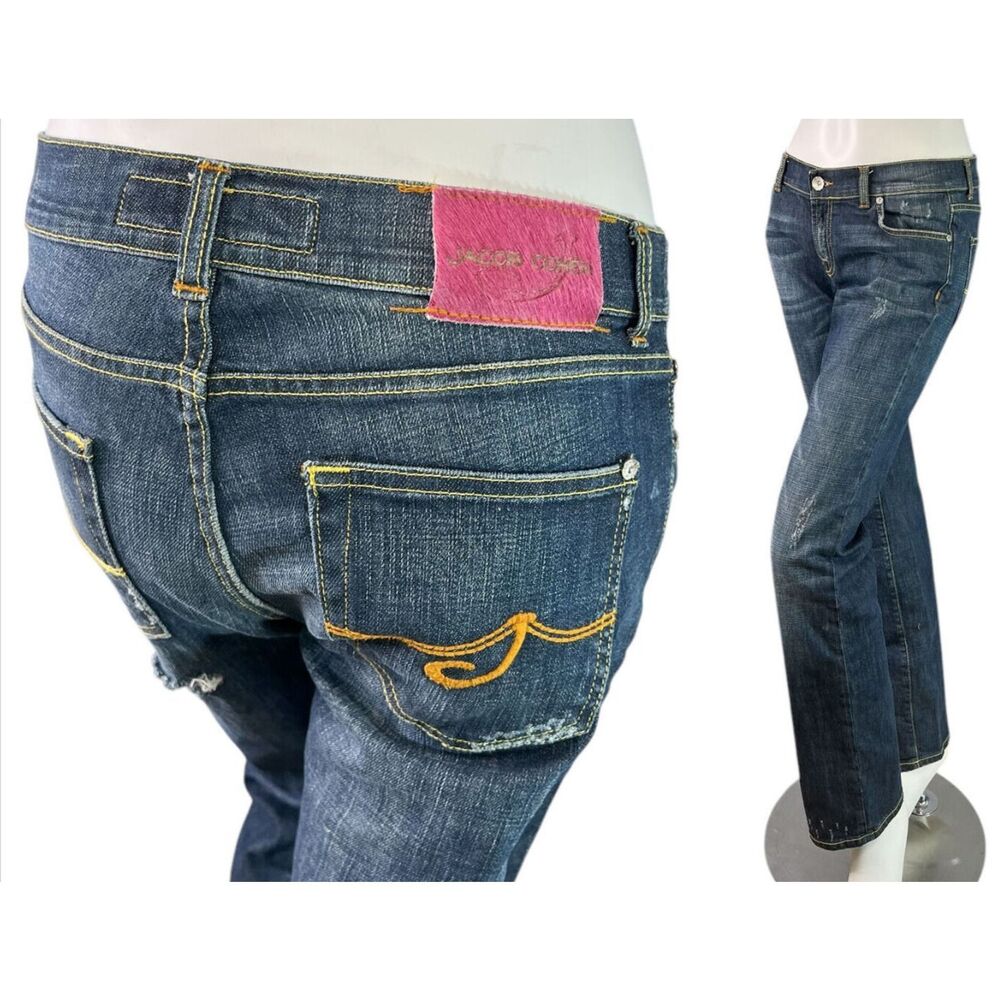 JACOB COHEN J711 Straight Fit Japanese Denim Tailor Jeans $580 Made In Italy 30